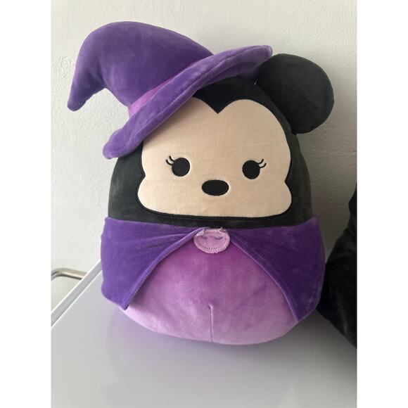 SQUISHMALLOWS Disney Mickey Dracula & Minnie Witch Plush SET Halloween 14" - Picture 3 of 6